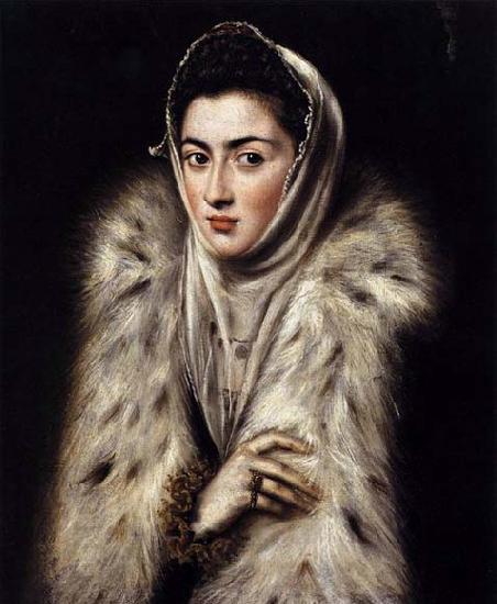 GRECO, El A Lady in a Fur Wrap China oil painting art